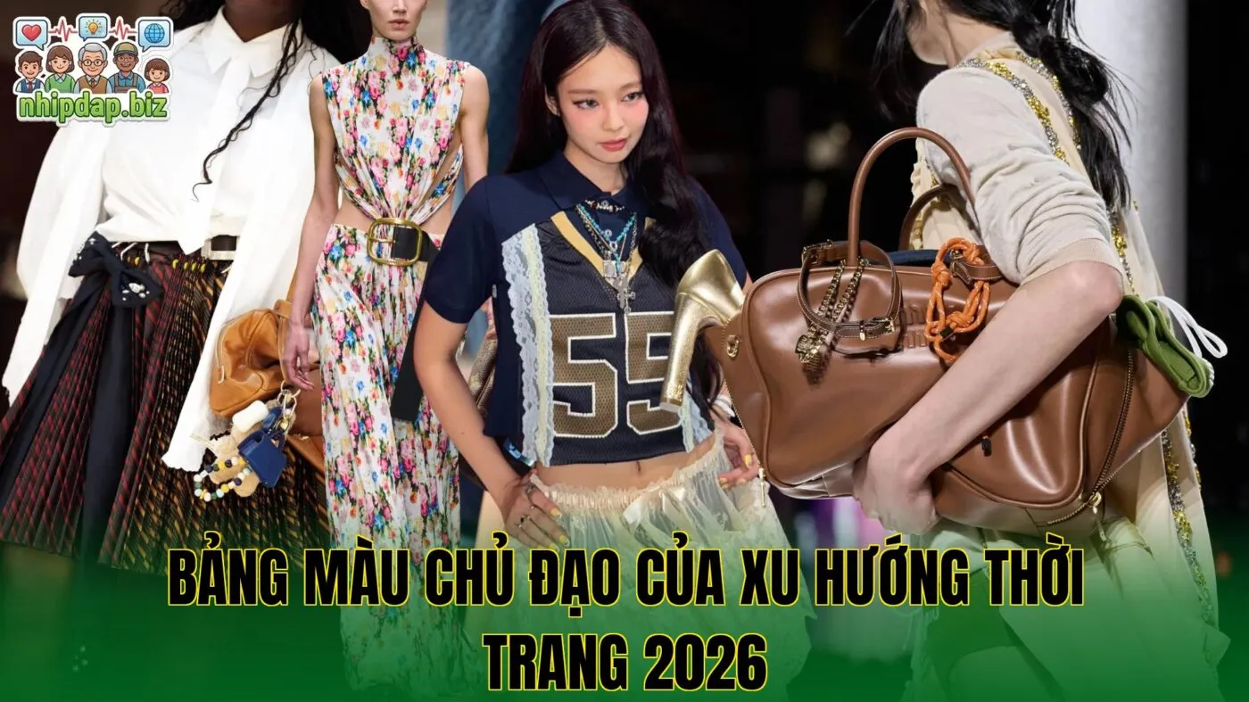 Bảng màu chủ đạo của xu hướng thời trang 2026