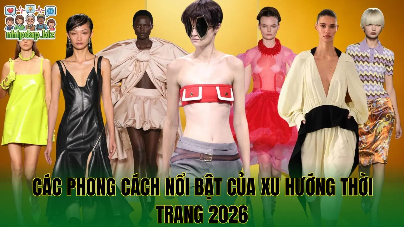 Các phong cách nổi bật của xu hướng thời trang 2026